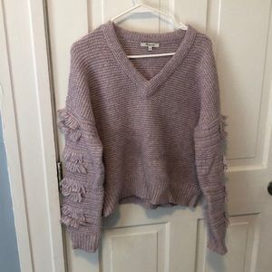 Madewell fringe sleeve sweater